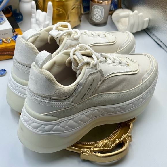 🆕 KURT GEIGER LONDON 🧿 NWOB Kensington Pump Platform Sneaker -All White, Sz 41 - Picture 2 of 15